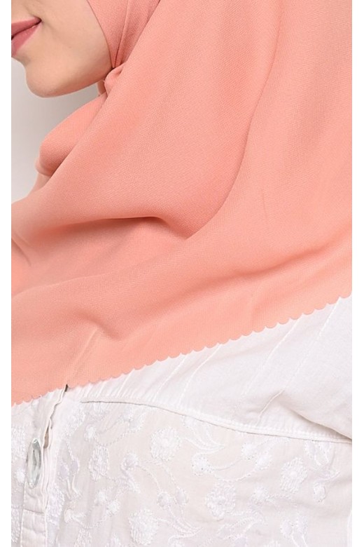 Segi Empat Lasercut Double Haikon  Peach